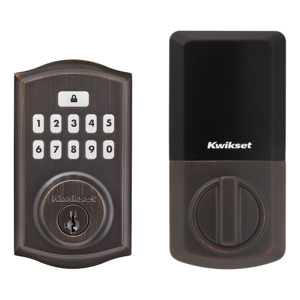 Traditional SmartCode Keypad Electronic Deadbolt SmartKey Venetian Bronze Finish